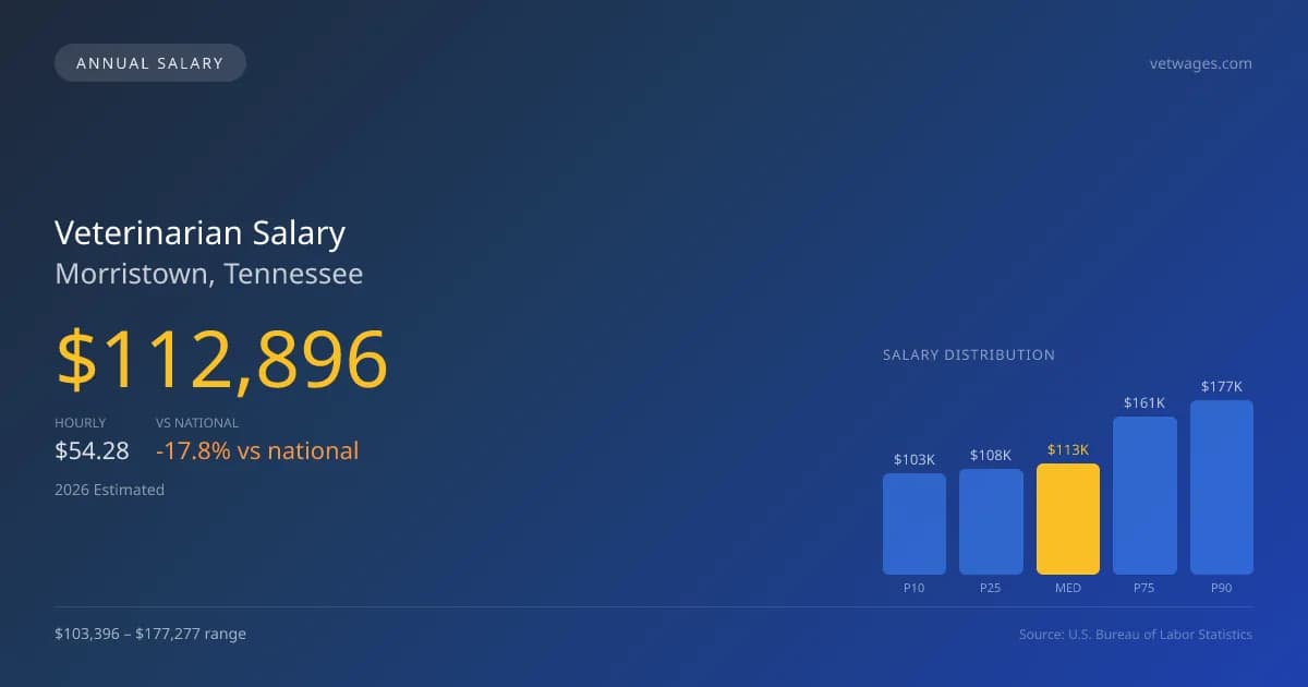 Veterinarian Salary in Morristown, TN — 2026 est., based on 2025 BLS